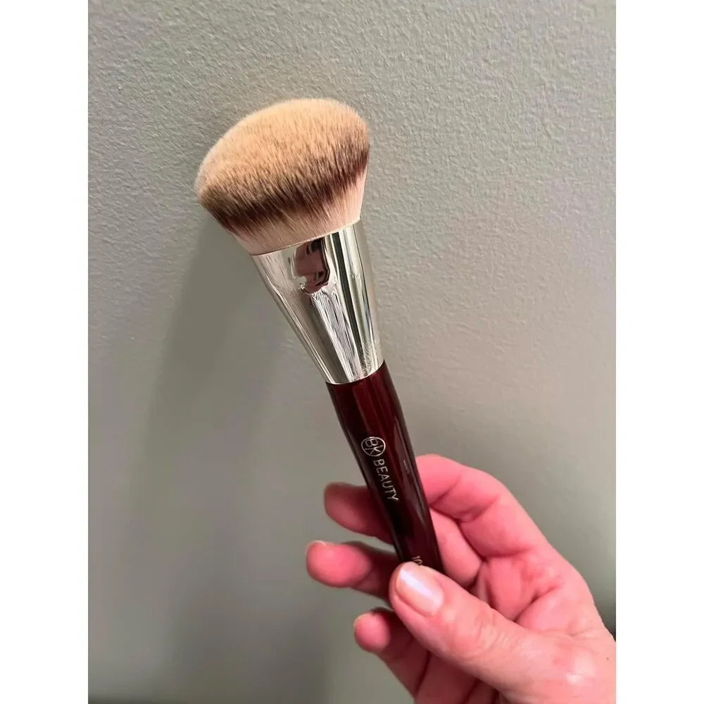 Bk Beauty 101 Purple Contoured Foundation Makeup Brushes For Liquid Or Cream